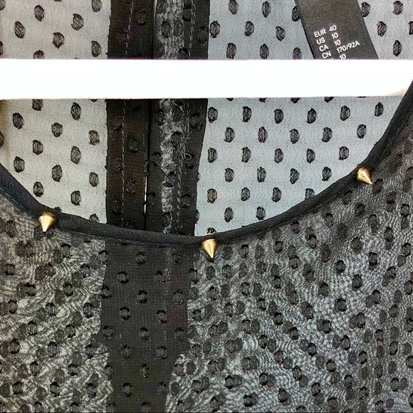 H&M Sheer Peplum Top A9 - Picture 3 of 5